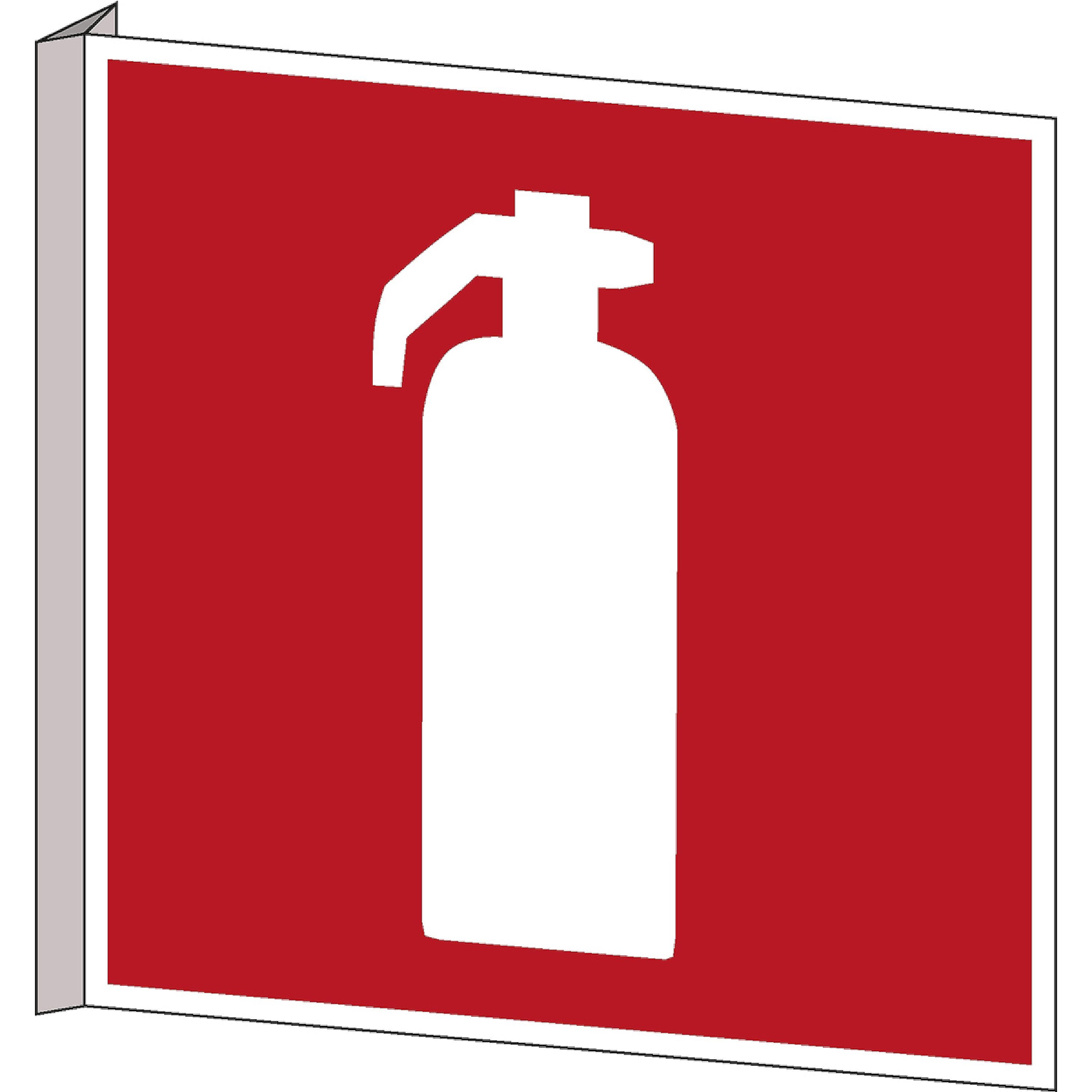 BRADY 253564 angled fire-fighting sign - fire extinguisher, 151 x 151 ...