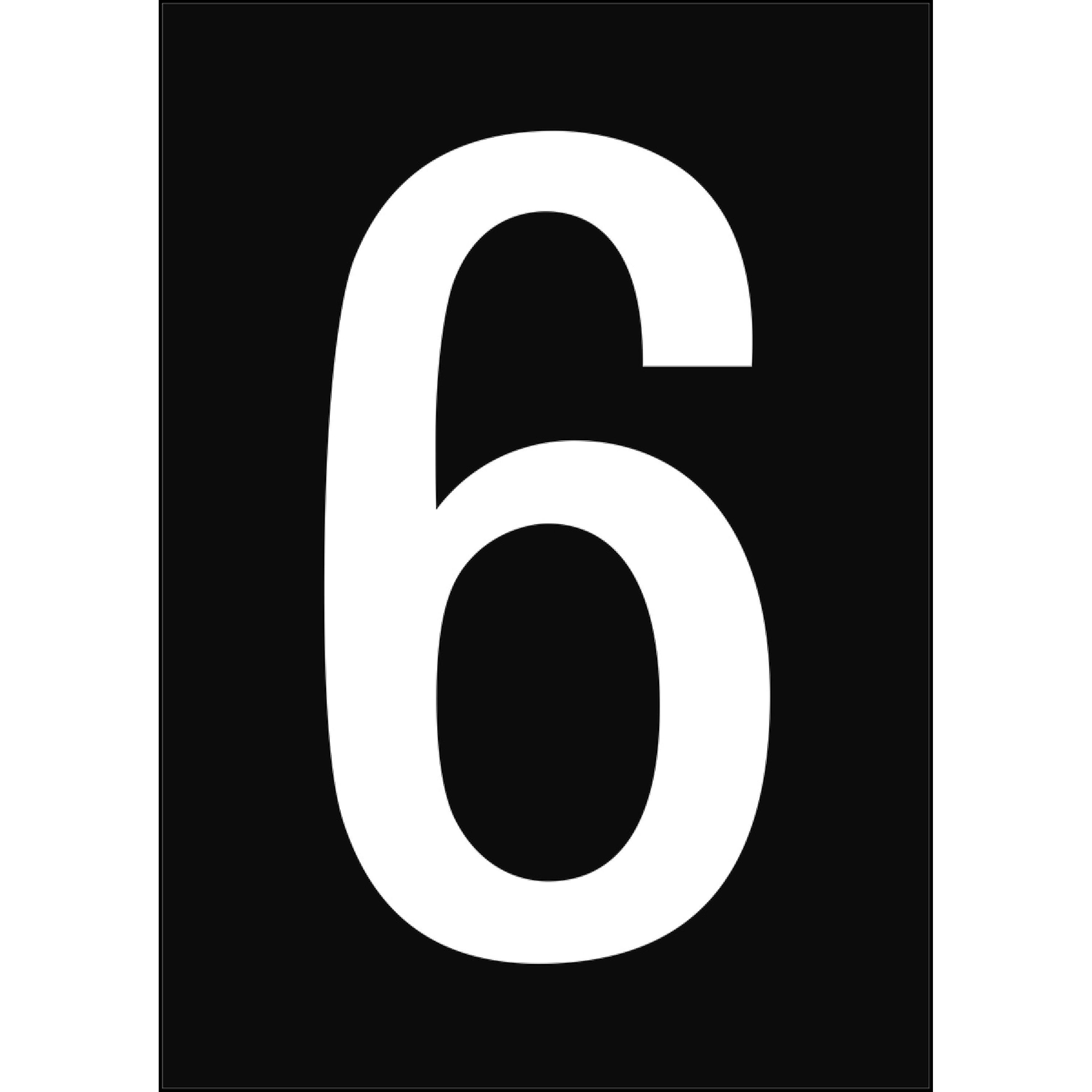 BRADY NL7527A4BL-6 label with number 6 - DIN A4 format for permanent or ...