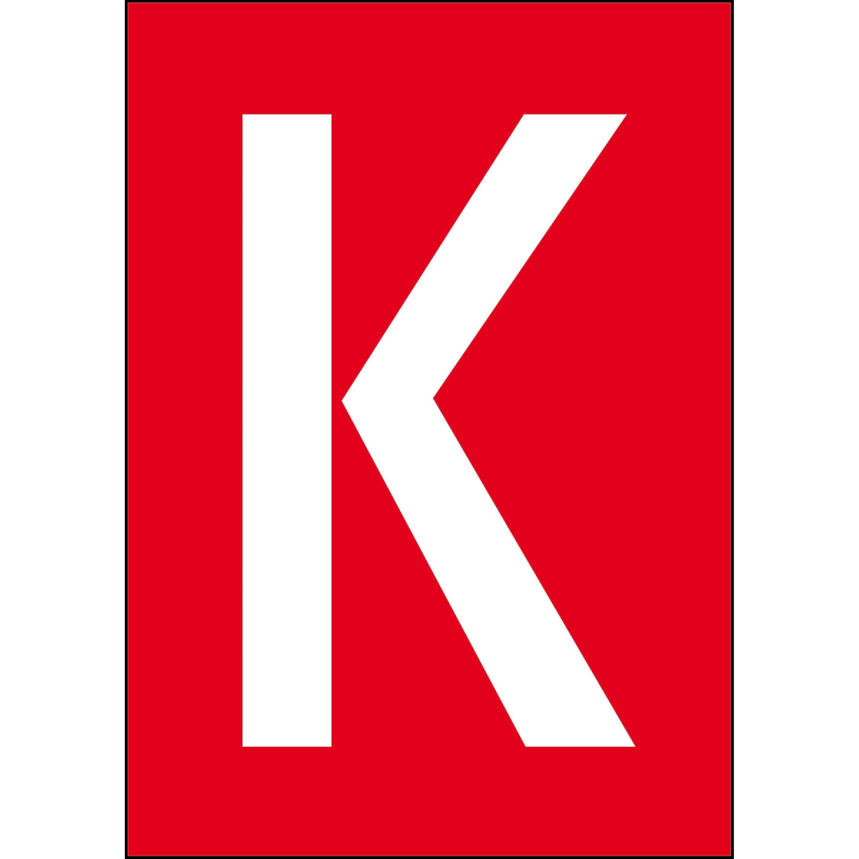 BRADY NL859A4RD-K label with letter K - DIN A4 format for permanent or ...