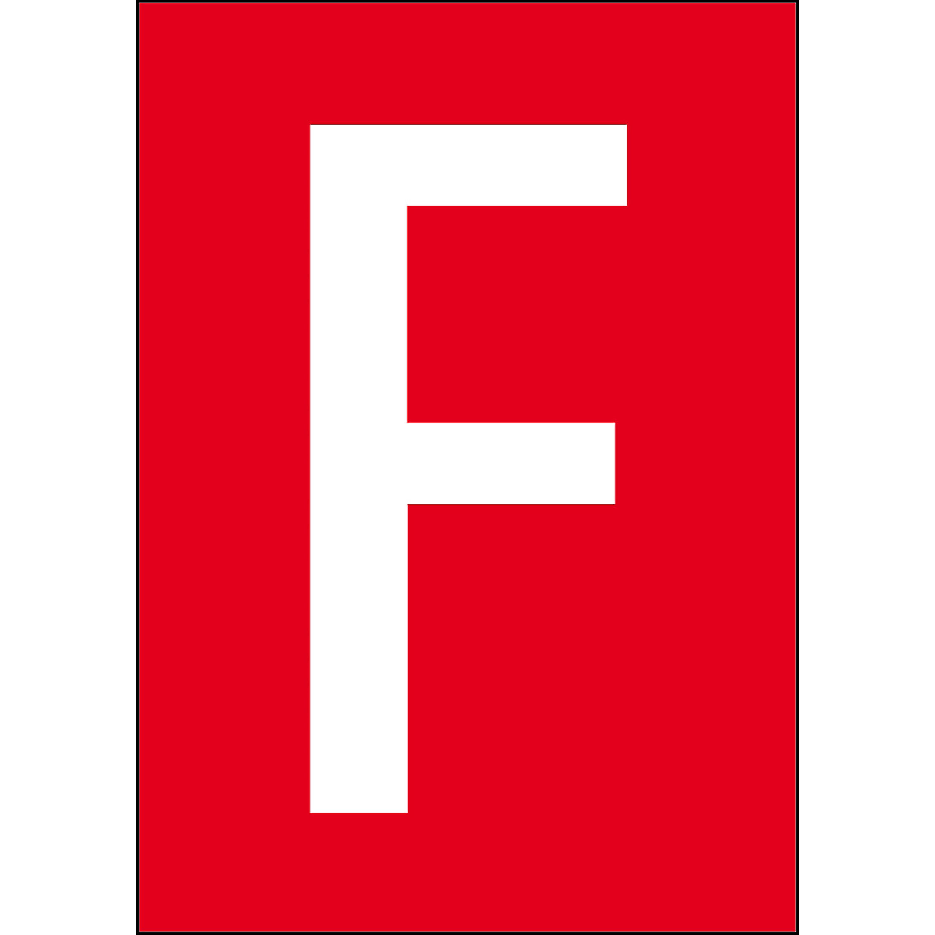 BRADY NL859A4RD-F label with letter F - DIN A4 format for permanent or ...